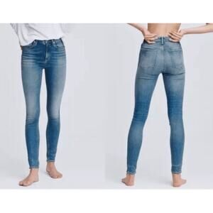 Rag & Bone Jeans Nina High Rise Skinny Leg Blue Exmoor Women’s 25 Capsule Staple